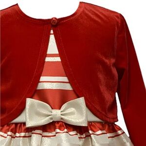 Bonnie Jean Girls Striped Dress Shrug Outfit 2PC Set